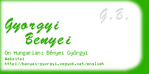 gyorgyi benyei business card