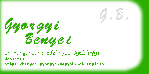 gyorgyi benyei business card